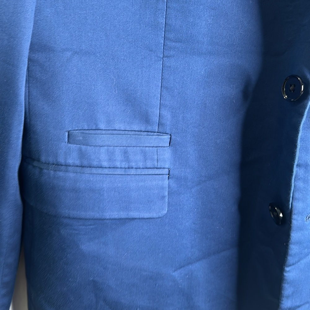 Express men's blue slim fit sport coat blazer size 44R office career - Picture 3 of 11